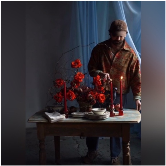 LUNYA x ROSANDICH BNWT Washable Silk Tee Short Set in Rouge Reverie Size XS - Picture 7 of 8